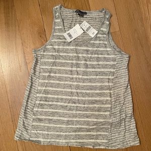 Vince XS Linen Stripe Tank Top
